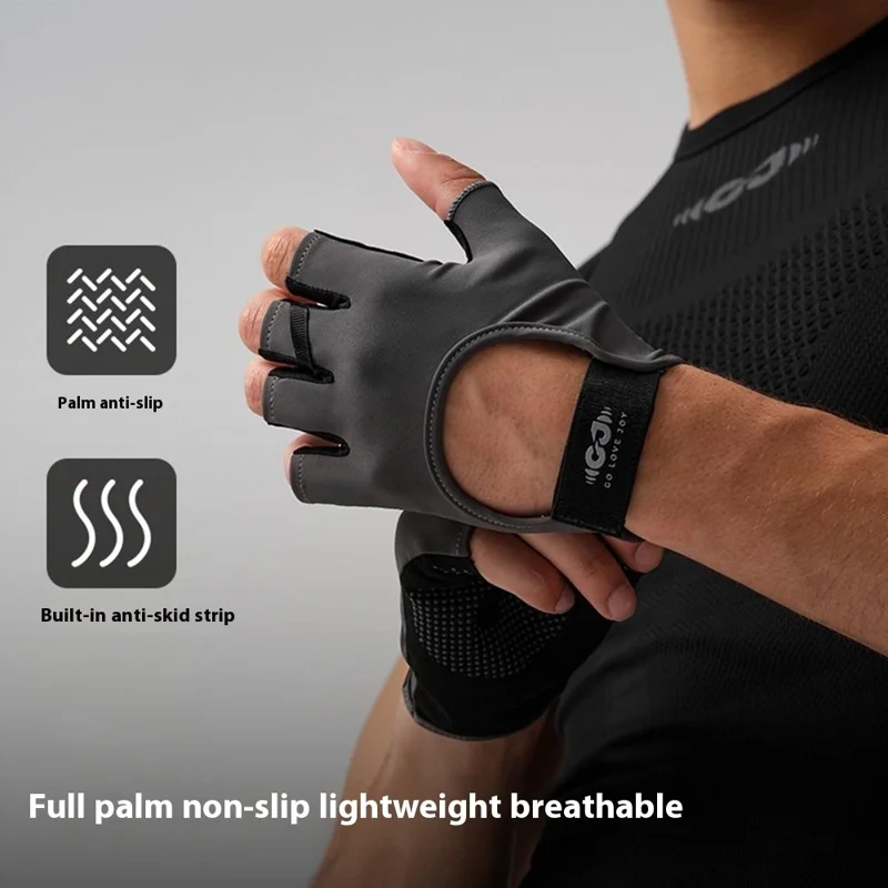 GOLOVEJOY XG85 1 Paire de Gants de Fitness Cyclisme Randonnée Été Demi-Doigts Anti-Dérapants Respirants - Noir / L