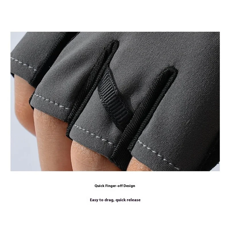 GOLOVEJOY XG85 1 Paire de Gants de Fitness Cyclisme Randonnée Été Demi-Doigts Anti-Dérapants Respirants - Noir / L