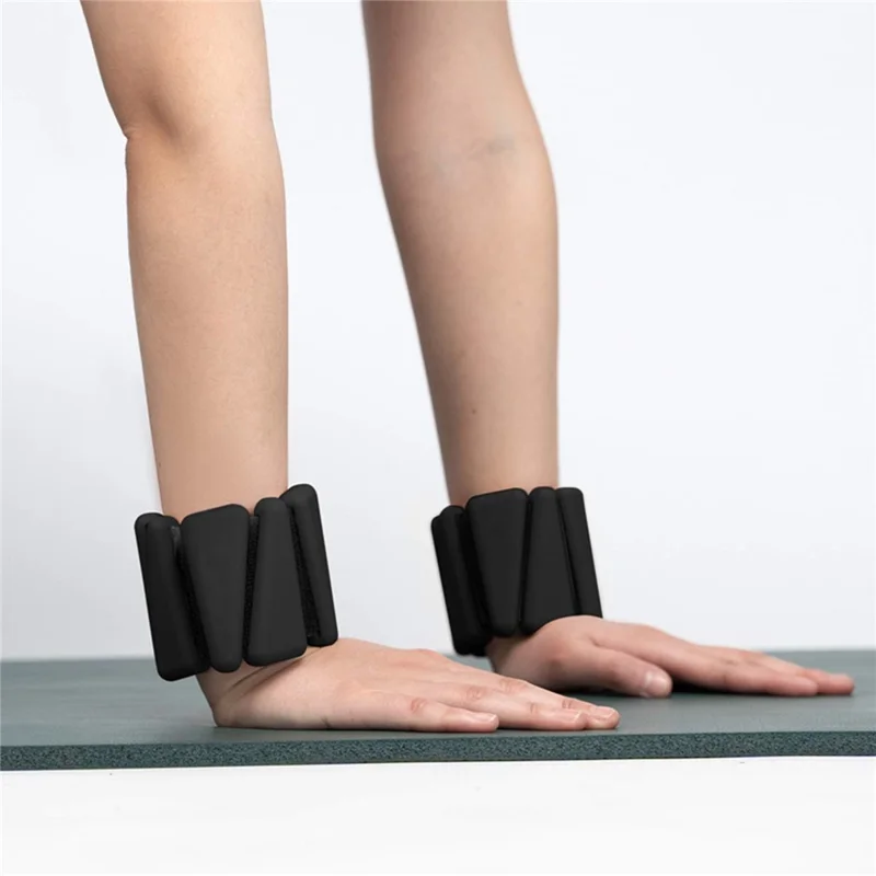 1 Par de Pesas de Muñeca en Forma de Triángulo de 1 Libra para Entrenamiento de Fuerza en Brazos, Banda de Fitness para Ejercicios - Blanco