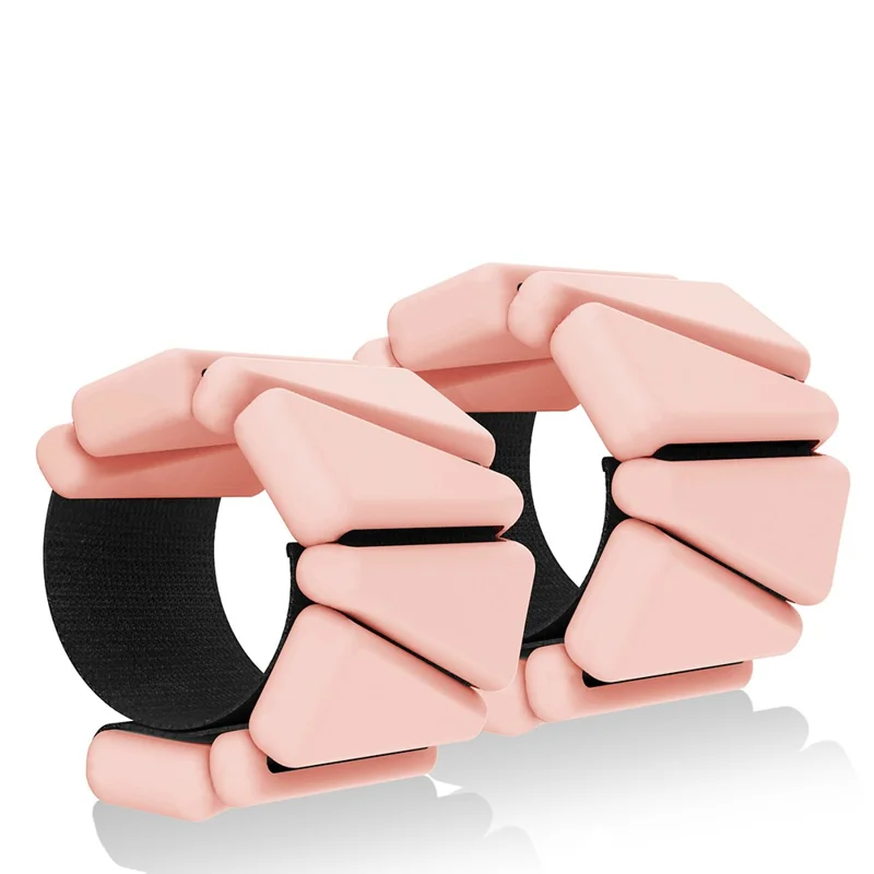 1 Par de Pesas de Muñeca Triangulares de 4LB para Entrenamiento de Fuerza de Brazos, Banda de Fitness para Ejercicio - Blanco