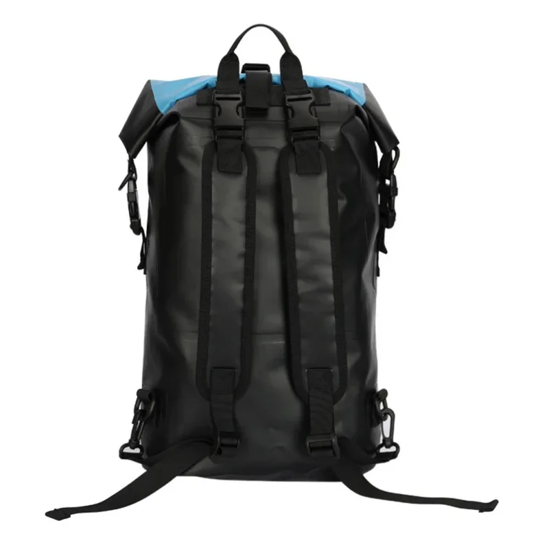 Bolsa Impermeable Enrollable PVC para Exteriores de 25L - Gran Capacidad para Nadar y Deriva - Negro