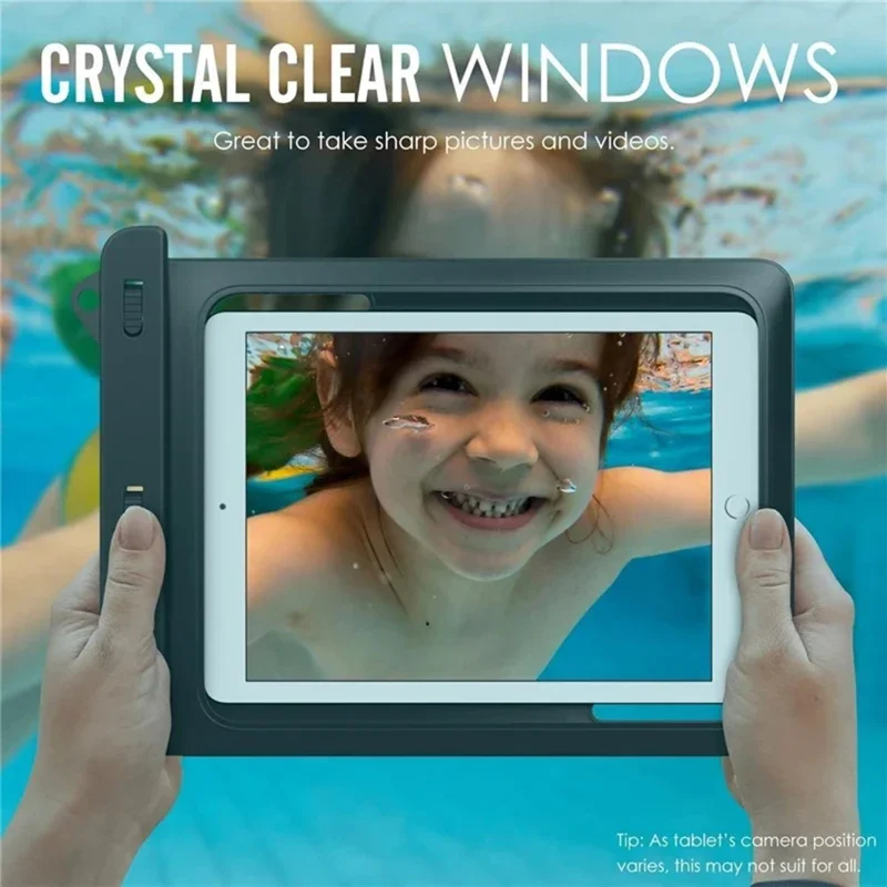 Outdoor Beach Tablet PVC Waterproof Pouch 12 Inch Tablets Universal Diving Protection Storage Bag - Black