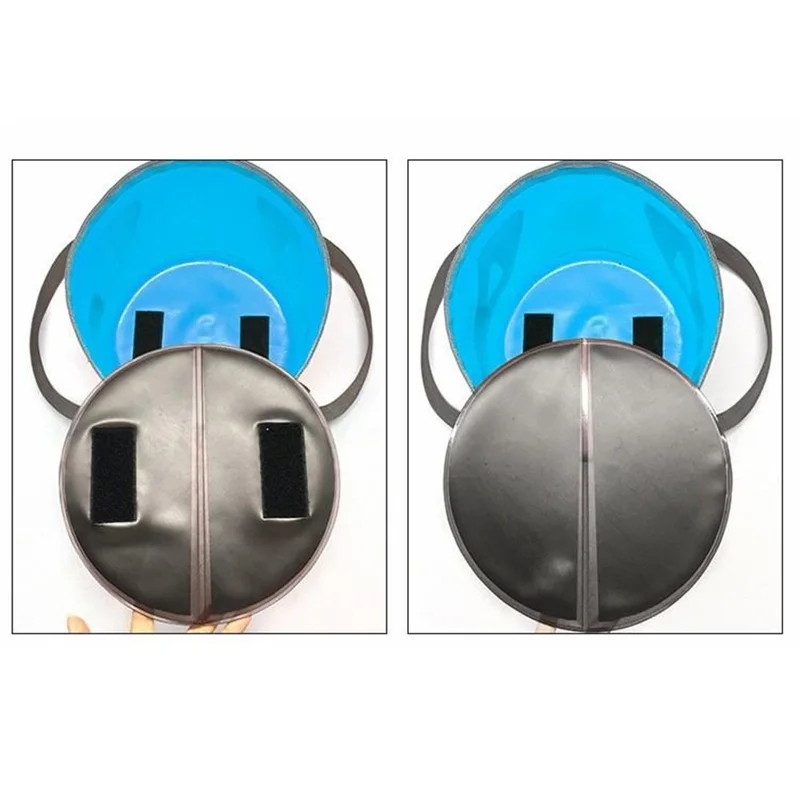 Verbesserte Version 12L Outdoor Klappbarer Wassereimer mit Doppelgriffen Tragbarer Angelkübel Faltbarer Autowäsche-Eimer - Blau