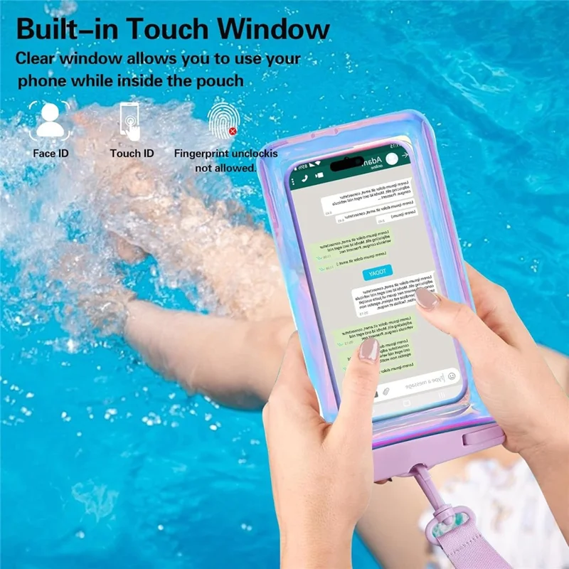 Custodia Impermeabile per Telefono per Nuoto / Immersione / Galleggiamento Touchscreen Compatibile fino a Dispositivi da 7,5 Pollici Classificazione IPX8