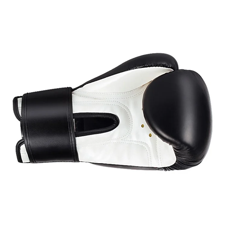 AIBEIJIAN 10oz For Teenager Sports Boxing Gloves Muay Thai MMA Training Workout Kickboxing PU Mitts - Black