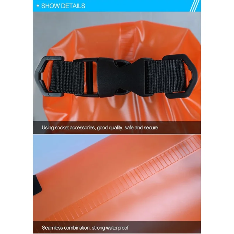 Borsa Impermeabile da 20L per Esterno - Sacca Stagagna Verde per Spiaggia, Nuoto, Rafting, Kayak e Navigazione con 2 Cinghie a Spalla