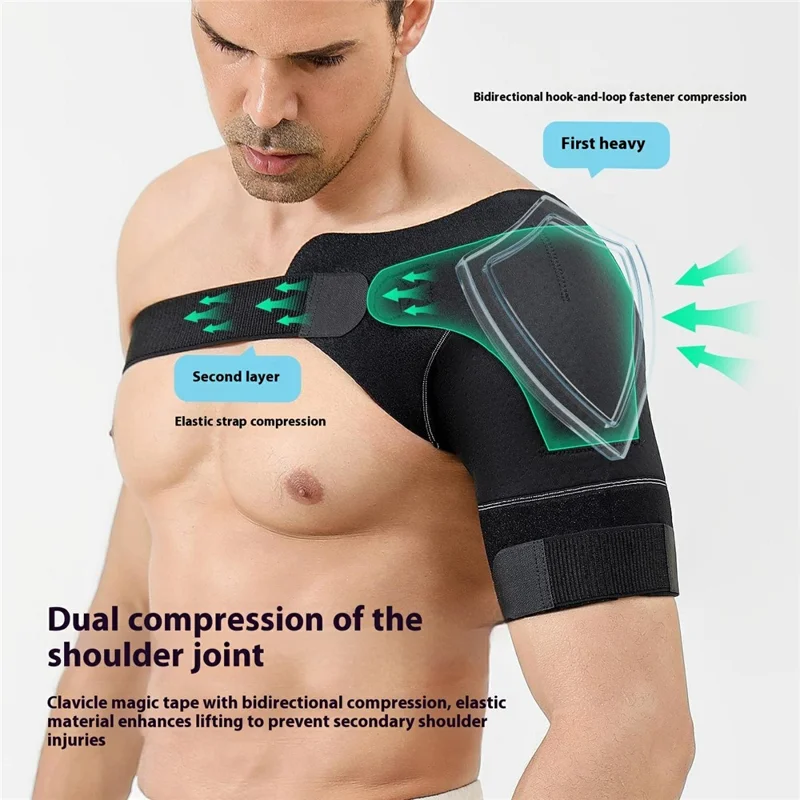 VILICO AB179 Sports Shoulder Support Dislocation Prevention Adjustable Compression Brace for Fitness