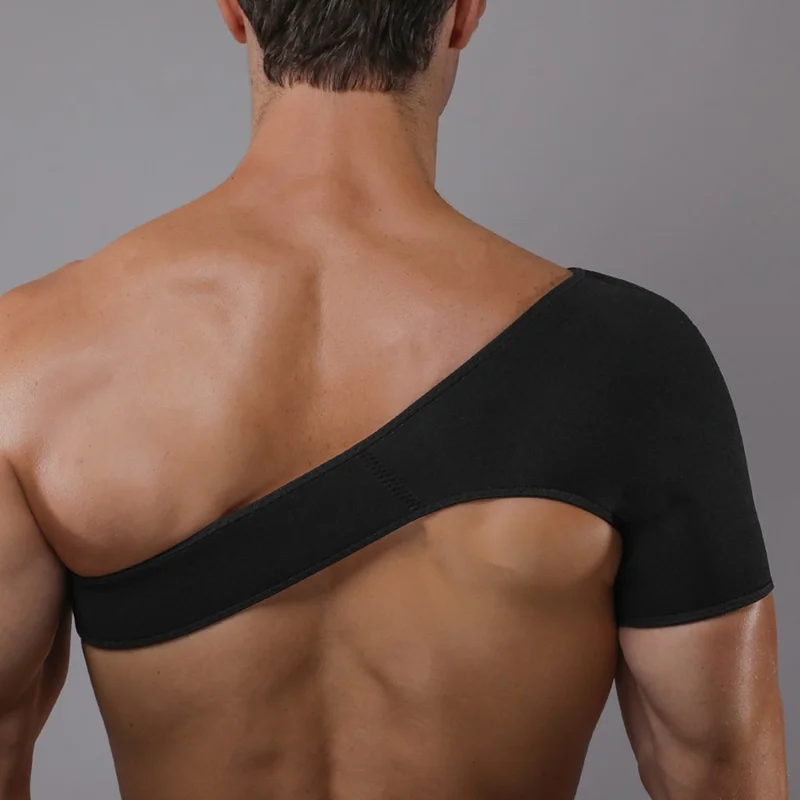 Support d'épaule VBOSI 0238V pour adultes, bandage de compression en néoprène pour musculation et fitness, taille unique - Noir