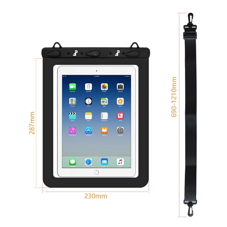 PICTET.FINO RH02 IPX8 Waterproof Bag for 13-inch Tablet Touch Screen 30m Underwater Pouch - Pink