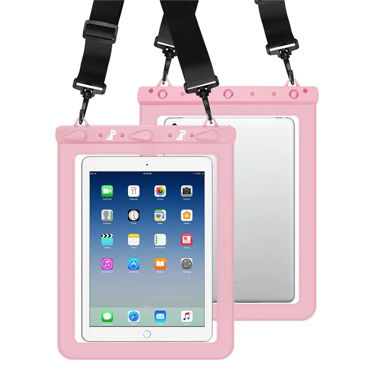 PICTET.FINO RH02 IPX8 Waterproof Bag for 13-inch Tablet Touch Screen 30m Underwater Pouch - Pink