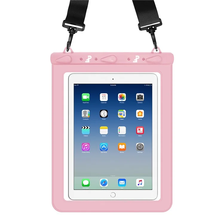 PICTET.FINO RH02 IPX8 Waterproof Bag for 13-inch Tablet Touch Screen 30m Underwater Pouch - Pink