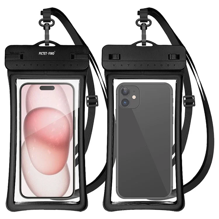 PICTET.FINO RH26 RH26 Phone IPX8 Wasserdichte Tasche 30m Tauchen TPU Handyhülle - Schwarz