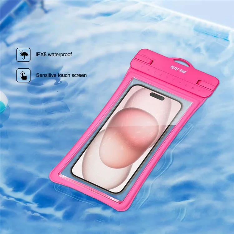 PICTET.FINO RH26 RH26 Phone IPX8 Wasserdichte Tasche 30m Tauchen TPU Handyhülle - Schwarz