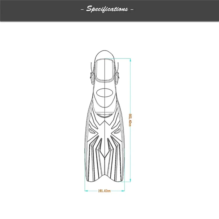 AF700-PVC 1 Paire de palmes longues pour la plongée en apnée Palmes de plongée en canard PVC Sangle TPR Palmes pour la plongée sous-marine en eaux profondes - Taille L / XL 43-46 - Bleu