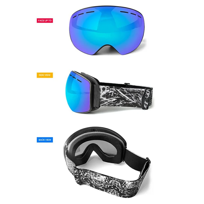 OBAOLAY H019 Double Layer Anti-fog Ski Goggles Windproof Sandproof Ski Glasses with Storage Box - Style J