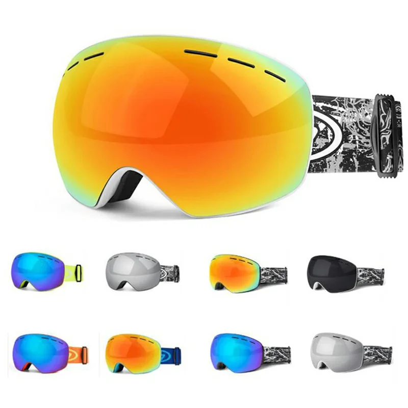 OBAOLAY H019 Double Layer Anti-fog Ski Goggles Windproof Sandproof Ski Glasses with Storage Box - Style J
