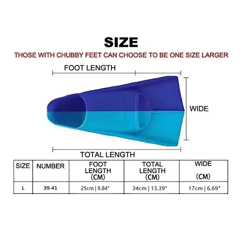1 Pair Silicone Swim Fins Training Flippers Men Women Swimming Diving Equipment, L for 42-44 Shoe Size - Pink+White