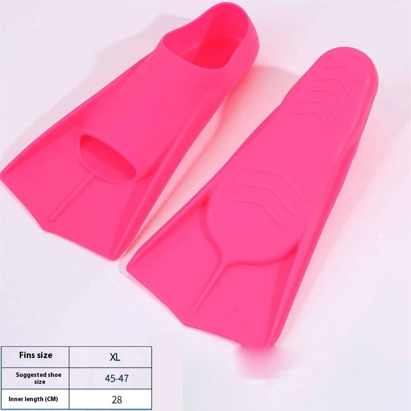 1 Par de Nadadeiras de Silicone para Treino, Equipamento de Natação e Mergulho, Tamanho XL para Calçado 45-47 - Azul Claro