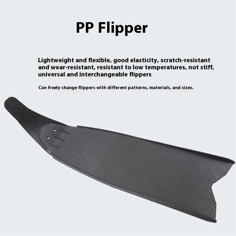 1 Paio di Pinne Lunghe per Immersione Freediving con Palette Sostituibili in PP, Tasca Piede Rinforzata in TPR Antiscivolo per Taglia Scarpa 39-40 - Bianco / Nero