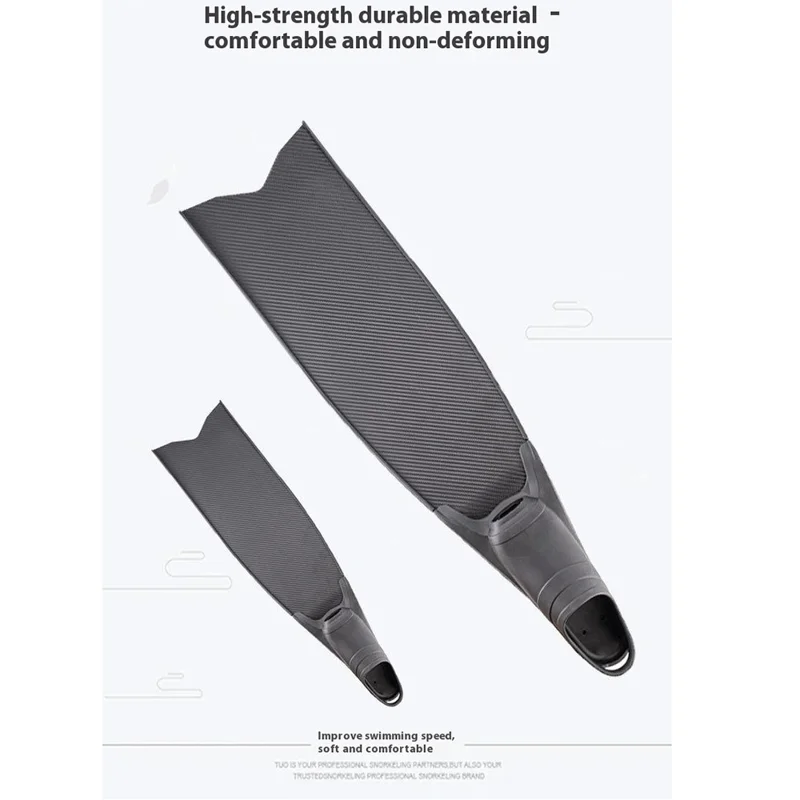 1 Paio di Pinne Lunghe per Immersione Freediving con Palette Sostituibili in PP, Tasca Piede Rinforzata in TPR Antiscivolo per Taglia Scarpa 39-40 - Bianco / Nero