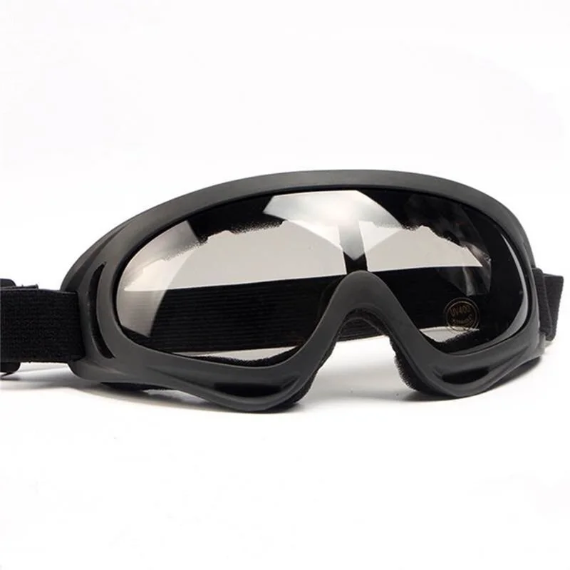 X400 Tactical Goggles Outdoor Motorcycle Riding Skiing Windproof Eye Protection Glasses - Black Lens