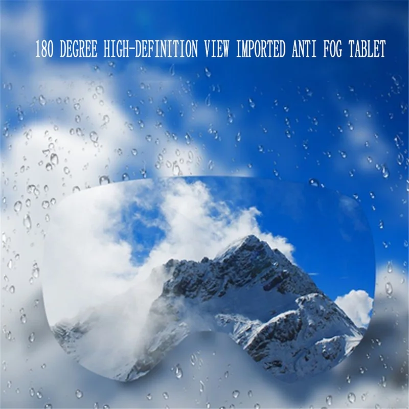 201 Double Layer Anti-fog Anti-UV Ski Goggles Winter Windproof Ski Eye Glasses - Blue