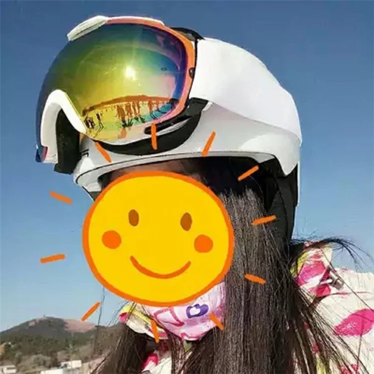 201 Double Layer Anti-fog Anti-UV Ski Goggles Winter Windproof Ski Eye Glasses - Colorful