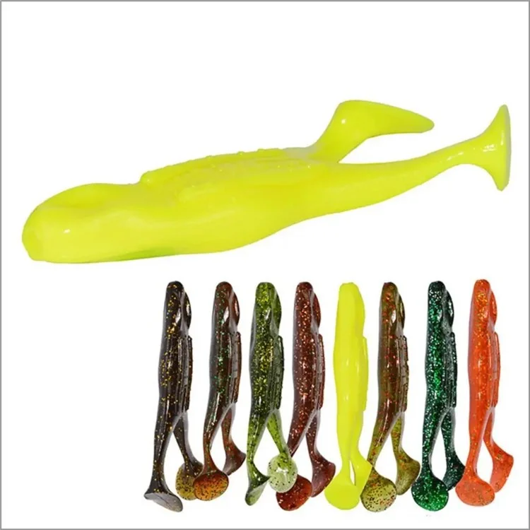 2Pcs 10.5cm Soft PVC Artificial Lure Simulation Frog Bait Fishing Tackle - Blackish Green