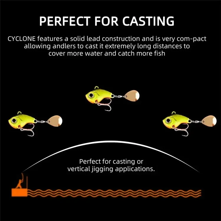 Vibración VIB 5g Señuelo de Pesca Cebo de Pesca Gancho con Rodamiento Oropel - 1