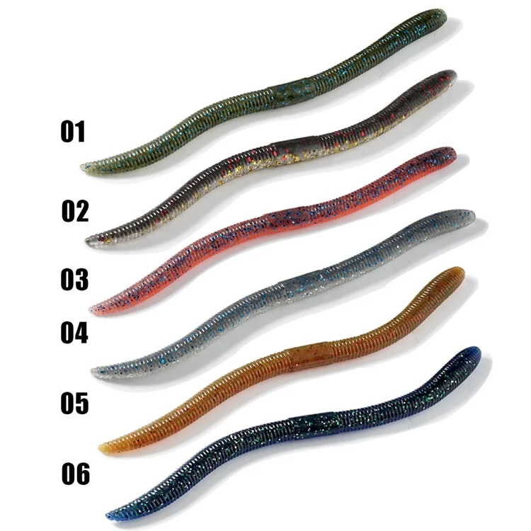 10Pcs / Set 4.8 inch Simulation Earthworm Fishing Lure 12.5cm Fake Worm Fishing Bait Artificial Worm Lures - 01