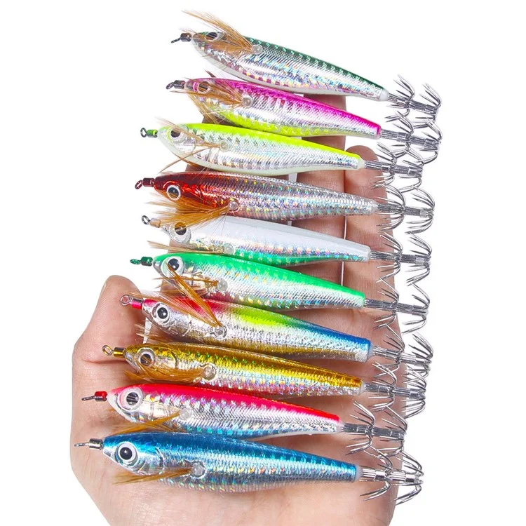 10cm Luminous Fishing Lures 9g Simulation Fishing Bait with Hooks for Freshwater Saltwater - SJ055-1