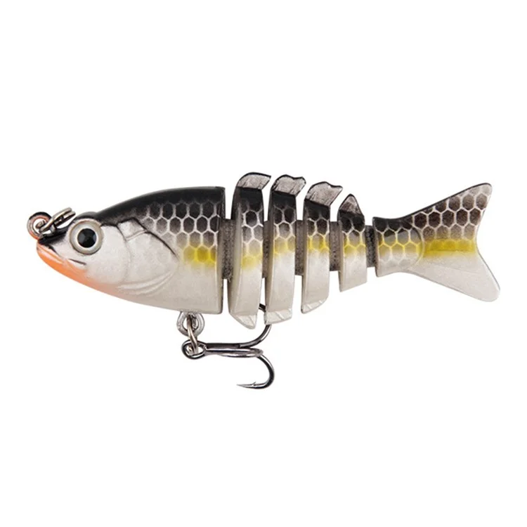 XY-334 Colorful Six-section ABS Bionic Fish Bait Single Hook Lifelike Fishing Lure for River Sea - Type 3