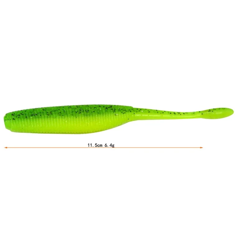 5PCS Simulation Worm Fishing Lure 11.5cm Fishing Bait Artificial Worm Lures - Motor Oil Color