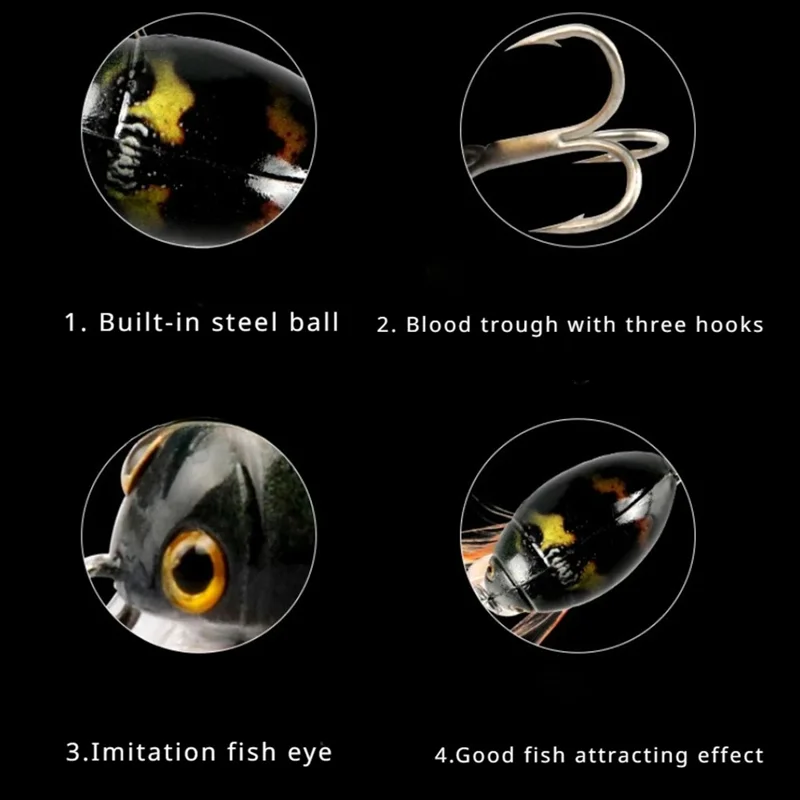 3.8cm Bionic Beetle Fishing Lure 4g Hard Bait Crankbait Fishing Tackle - 1