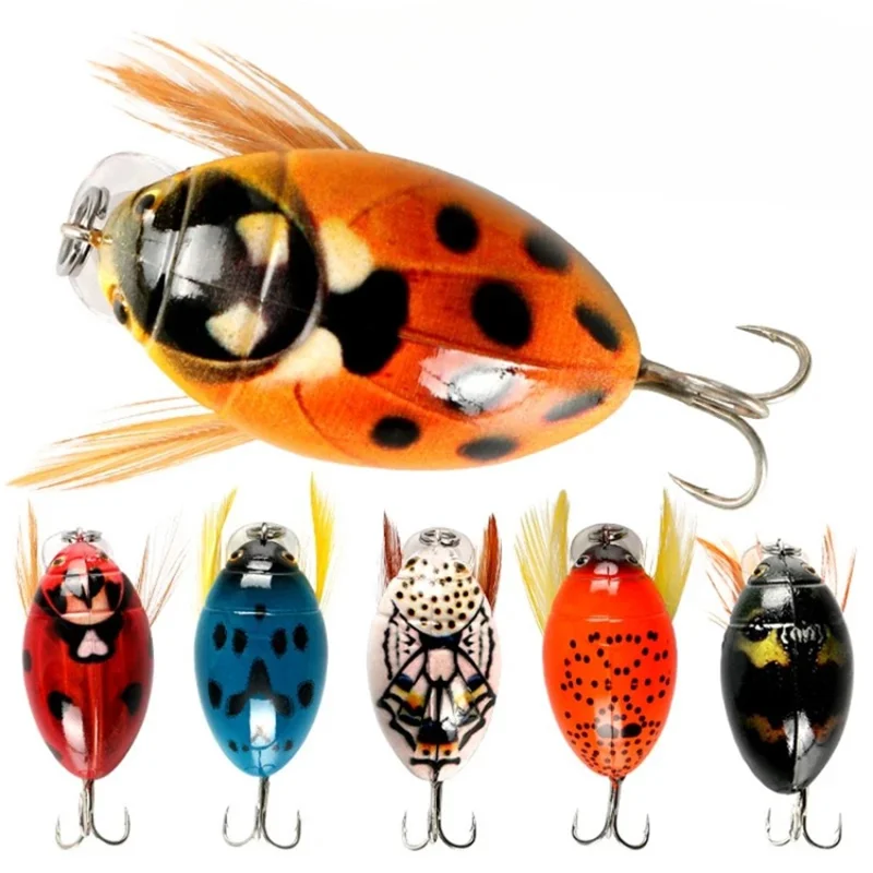 3.8cm Bionic Beetle Fishing Lure 4g Hard Bait Crankbait Fishing Tackle - 1