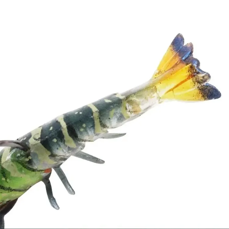 8cm Luminous Lead Coating Shrimp Lure 8g Soft Bait Fishing Tackle with Hook - 5