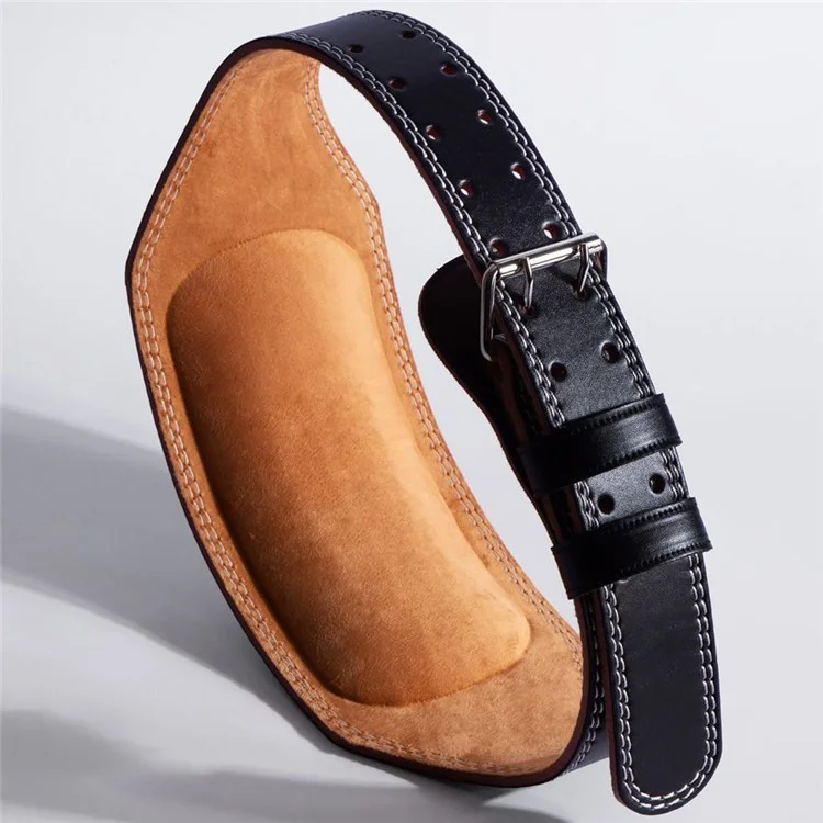 WORTHDEFENCE WA0190 Cintura di supporto lombare per uomo in schiuma spessa + pelle PU (larghezza 15 cm) - S