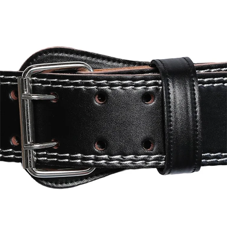 WORTHDEFENCE WA0190 Cintura di supporto lombare per uomo in schiuma spessa + pelle PU (larghezza 15 cm) - S