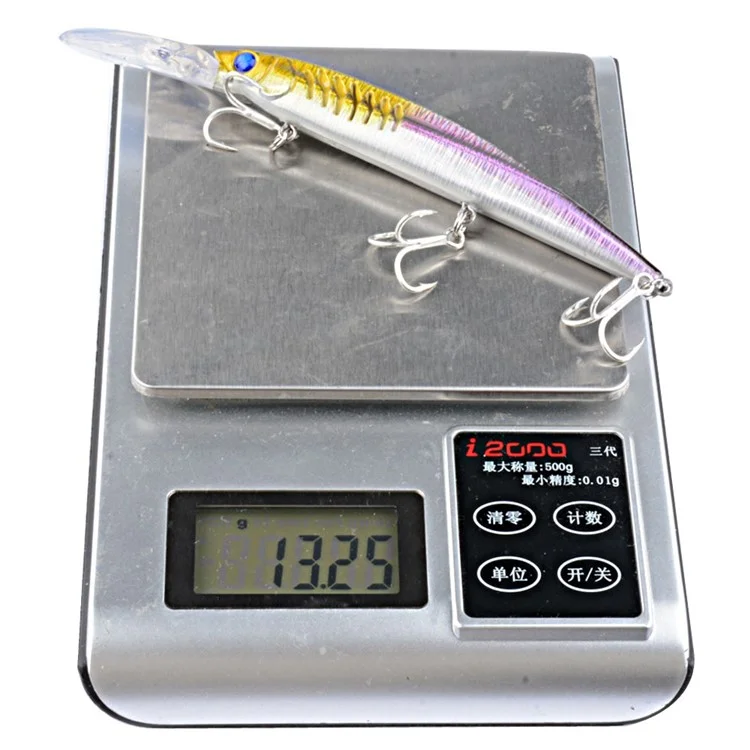 CH15 14.5cm 13.2g Laser Plastic Hard Bait Built-In Steel Ball Artificial Fishing Lure with Hook - Style 1