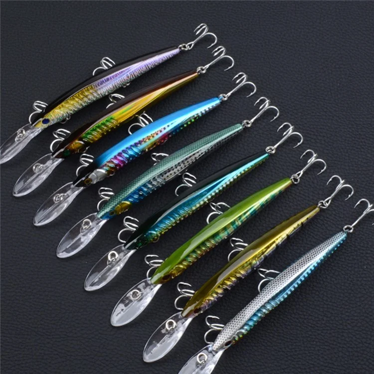 CH15 14.5cm 13.2g Laser Plastic Hard Bait Built-In Steel Ball Artificial Fishing Lure with Hook - Style 1