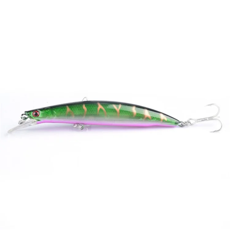 CH26 11cm 13.7g Laser Bionic Fishing Lure 3D Olhos Longo Plástico Longo Plástico Isca Com Gancho - Estilo 5