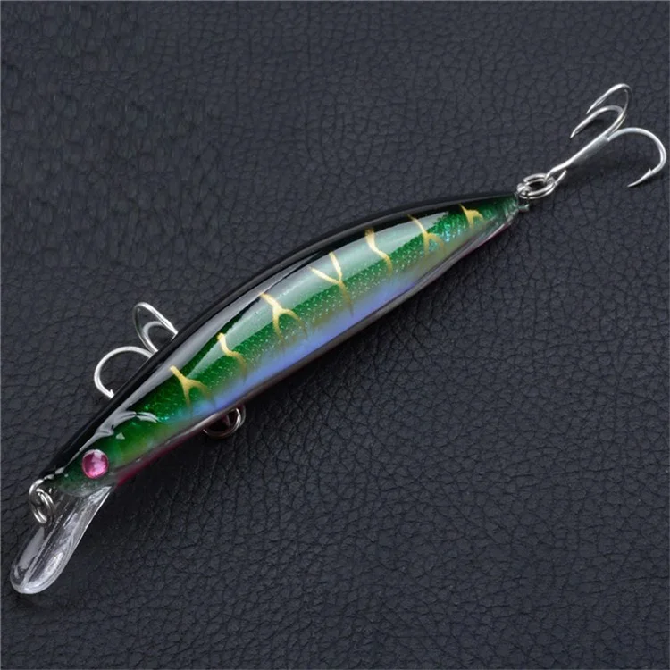CH26 11cm 13.7g Laser Bionic Fishing Lure 3D Olhos Longo Plástico Longo Plástico Isca Com Gancho - Estilo 5