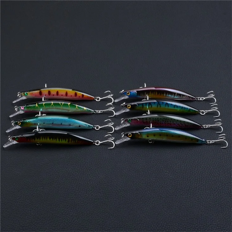 CH26 11cm 13.7g Laser Bionic Fishing Lure 3D Olhos Longo Plástico Longo Plástico Isca Com Gancho - Estilo 5