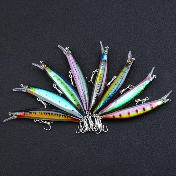 CH26 11cm 13.7g Laser Bionic Fishing Lure 3D Olhos Longo Plástico Longo Plástico Isca Com Gancho - Estilo 5