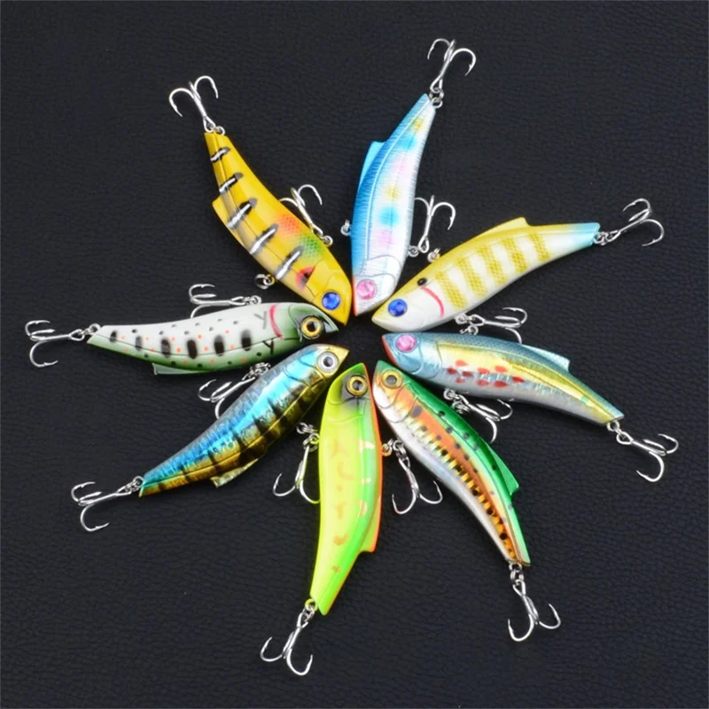 CH17 9سم 26.5غ طُعم صلب من البلاستيك VIB بعيون ثلاثية الأبعاد طُعم محاكي مع خطاف أدوات صيد الأسماك - النمط 1