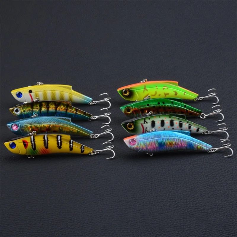 CH17 9سم 26.5غ طُعم صلب من البلاستيك VIB بعيون ثلاثية الأبعاد طُعم محاكي مع خطاف أدوات صيد الأسماك - النمط 1