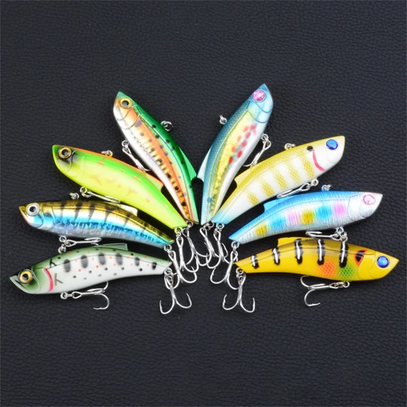 CH17 9سم 26.5غ طُعم صلب من البلاستيك VIB بعيون ثلاثية الأبعاد طُعم محاكي مع خطاف أدوات صيد الأسماك - النمط 1