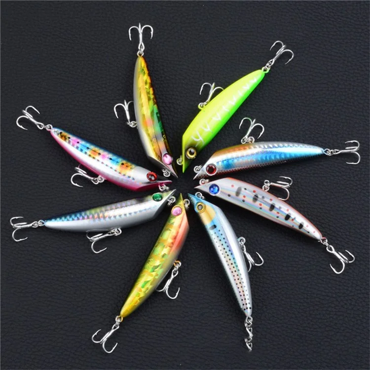 CH18 8 cm 8,8 g Eyes 3D Plastica Esca in Plastica in Acciaio in Acciaio Incetto Attile da Pesca Artificiale Con Gancio - Stile 1