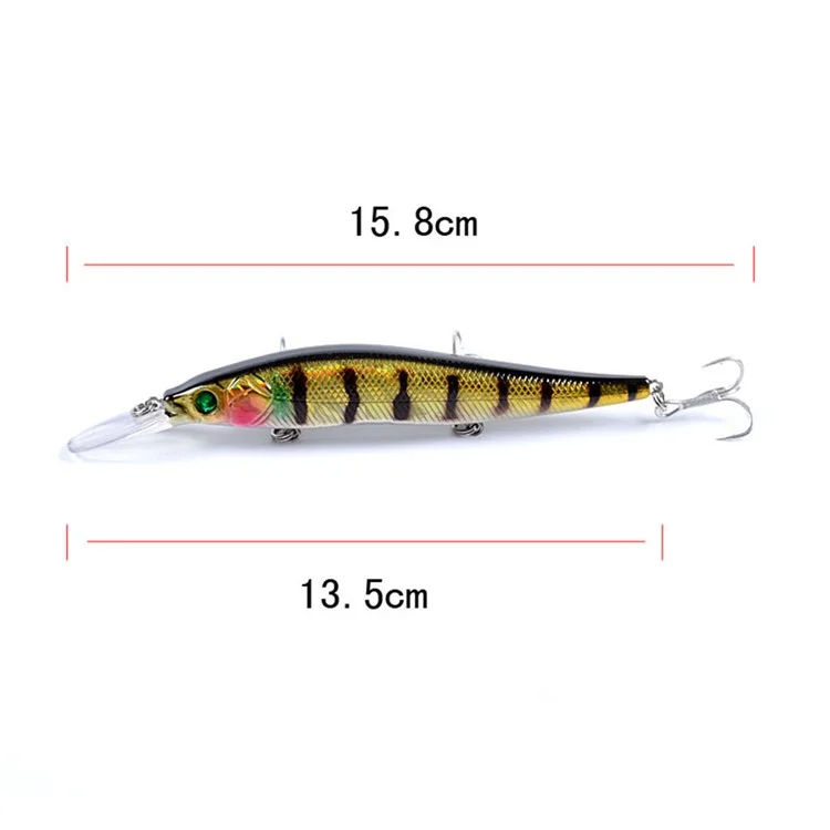 CH36 13.5cm 17.4g Jerkbait Fishing Lure ABS Plastic Artificial Lure with Three Hooks - Style 1