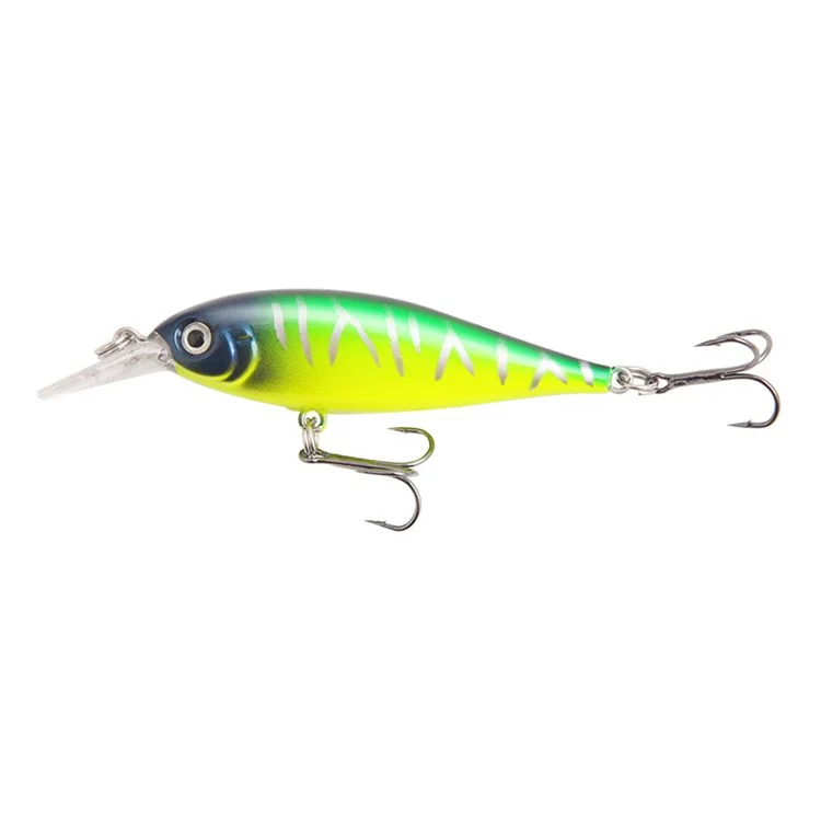 XY-35 Long Tongue ABS Hard Bionic Fish Bait Double Hook Lifelike Minnow Fishing Lure - Green